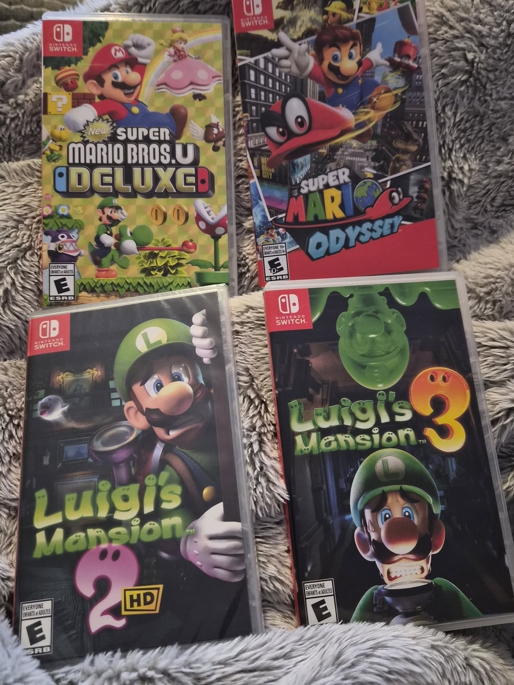 Nintendo Switch Mario & Luigi Game Bundle - Green, Red, Yellow, Black